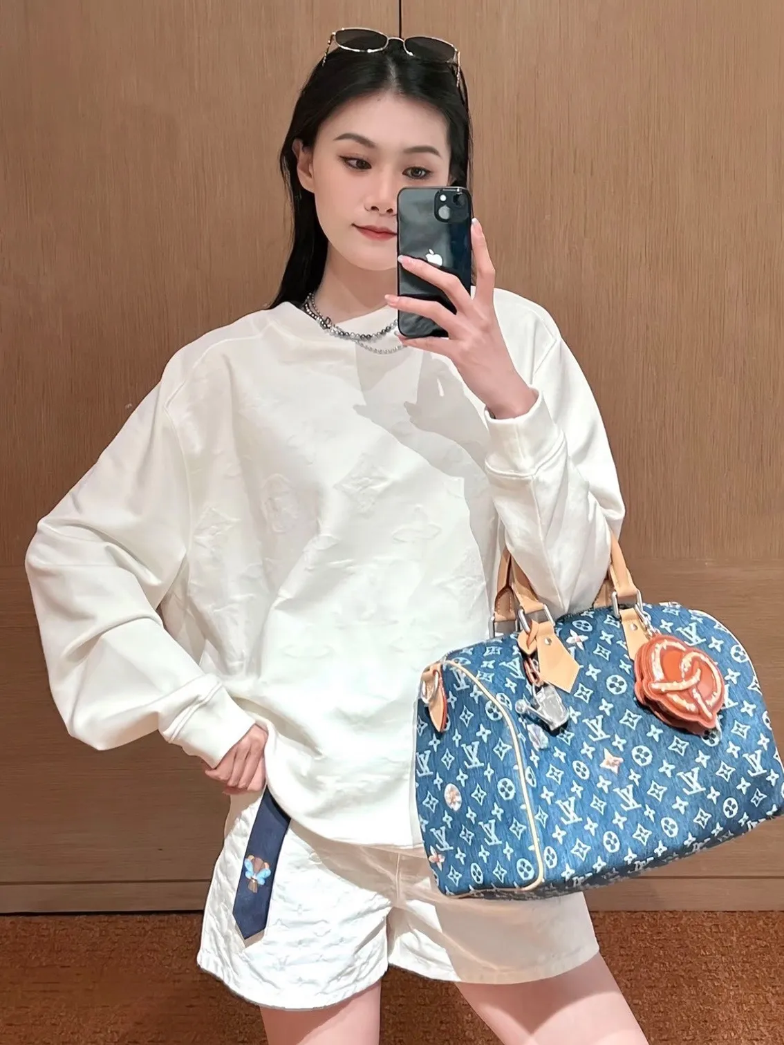 Louis Vuitton/Louis Vuitton Monogram presbyopic dark pattern jacquard sweatshirt